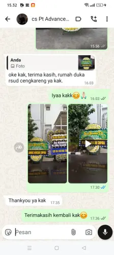 Testimonial Papan Bunga Pernikahan dago pakar